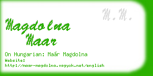 magdolna maar business card